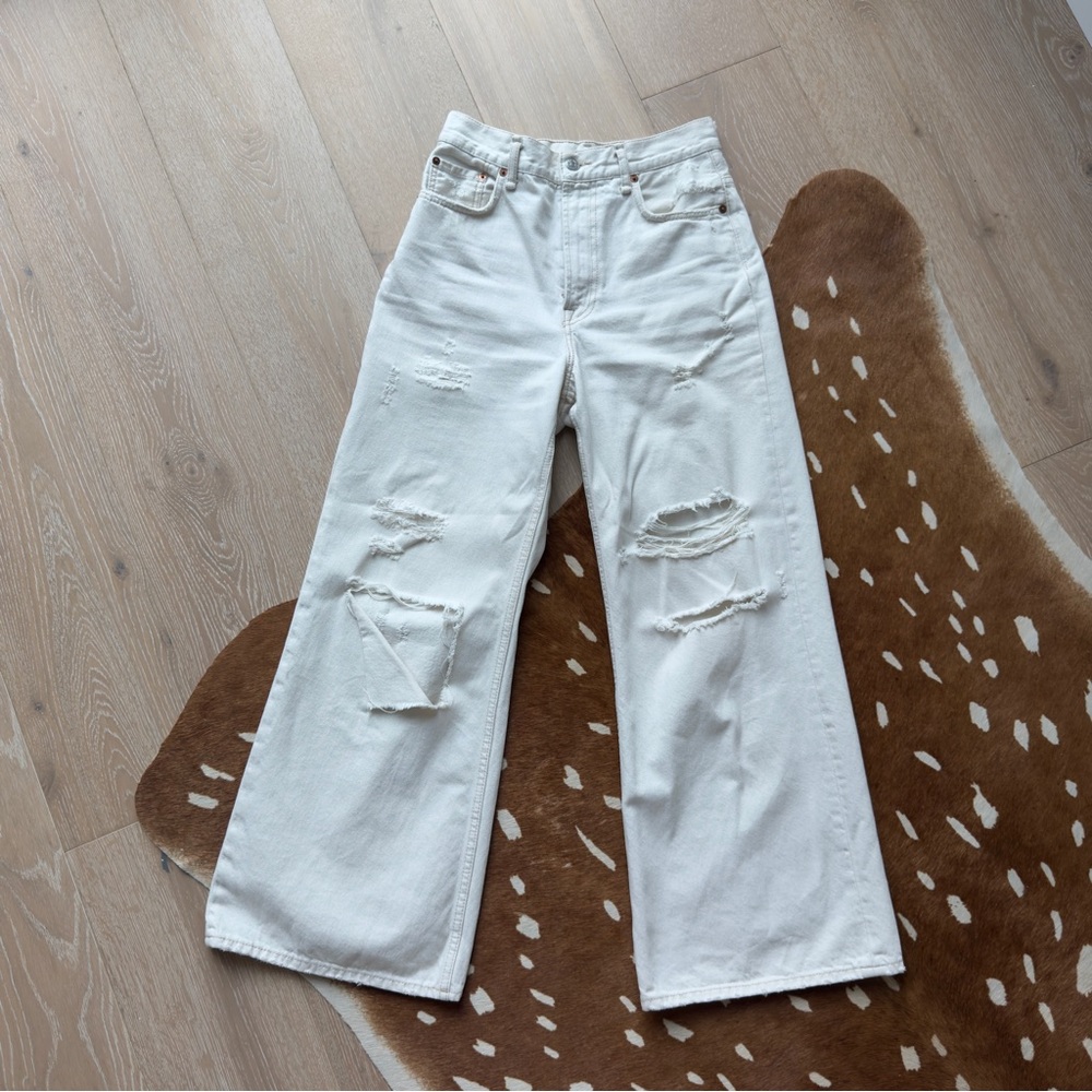 Acne Studios Distressed White Women's Jeans
